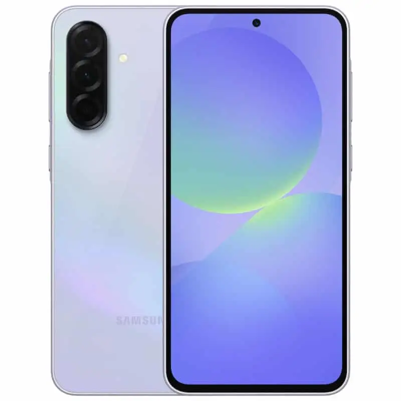 Samsung Galaxy A36 en color Lavanda con acabado brillante