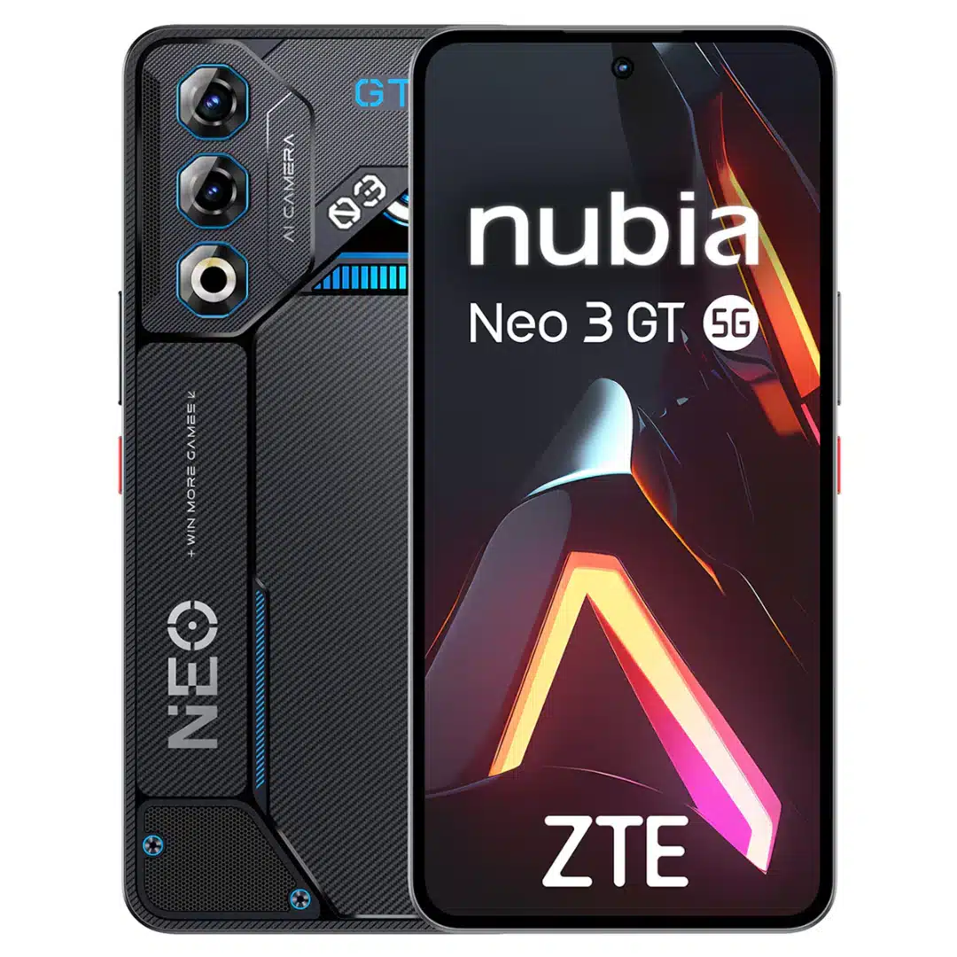 ZTE nubia Neo 3 GT en color Gris Interestelar con acabado metálico y estilo elegante