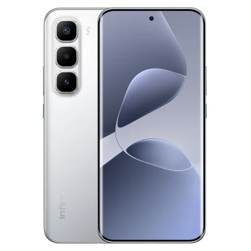 Infinix Hot 60 Pro Plus color Plata Titanio con pantalla curva AMOLED