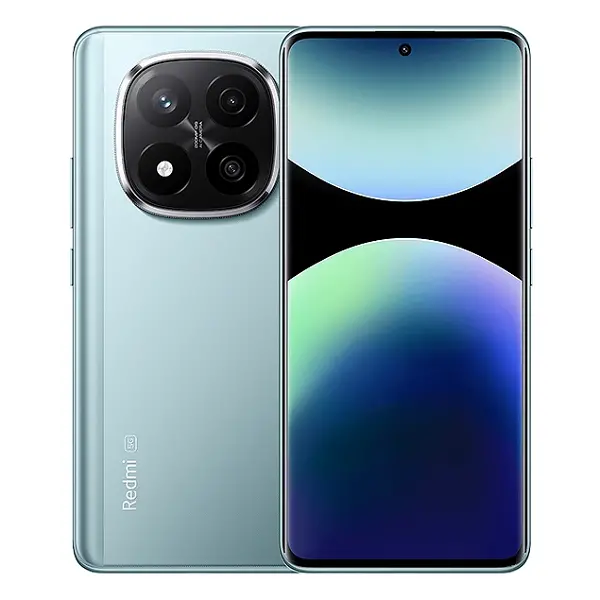 Redmi Note 14 Pro Plus 5G en color Azul Hielo, vista destacada.