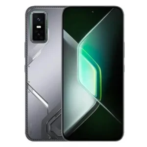 Vista frontal y trasera del Infinix GT 30 Pro 5G en color Ceniza Sombra