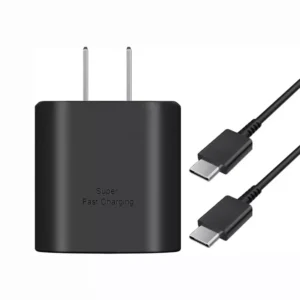 Cargador Samsung 45W con cable USB-C original vista frontal