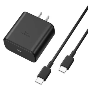 Cargador Samsung 45W original con cable USB-C vista lateral