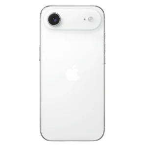 Vista trasera del iPhone 17 Air en color blanco, acabado brillante