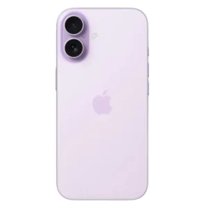 Vista trasera del iPhone 17 color lavanda con doble cámara profesional de 48 MP