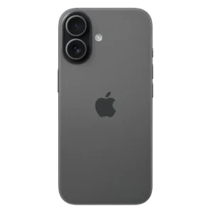 Vista trasera del iPhone 17 color negro con módulo de doble cámara de 48 MP