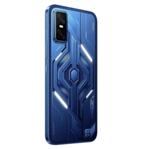Infinix GT 30 5G azul vista lateral tresera