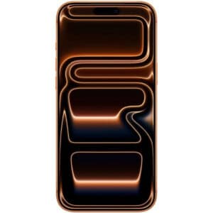 iPhone 17 Pro Naranja Cósmico vista frontal — Pantalla OLED y diseño premium