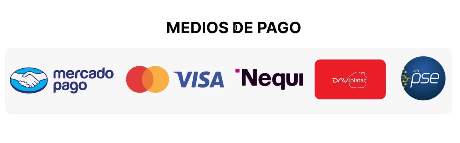 Pagos admitidos