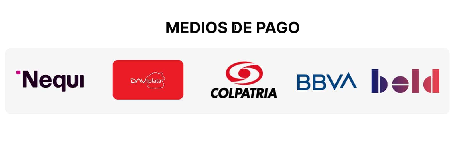 Pagos admitidos